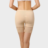 Beige lace half slip shorts Nude / One size (60 - 95kg)