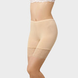 Beige lace half slip shorts Nude / One size (60 - 95kg)