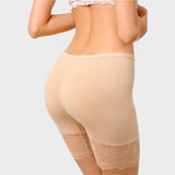 Beige lace half slip shorts Nude / One size (60 - 95kg)