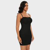 Black bustier slip under the dress