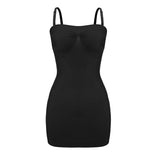Black bustier slip under the dress