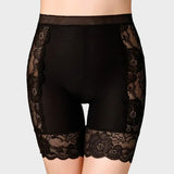 Black lace half slip shorts Black / L