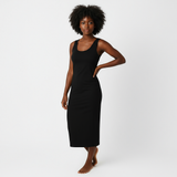 Black long slip dress Black / M (115cm)