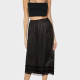 Black plus size half slip