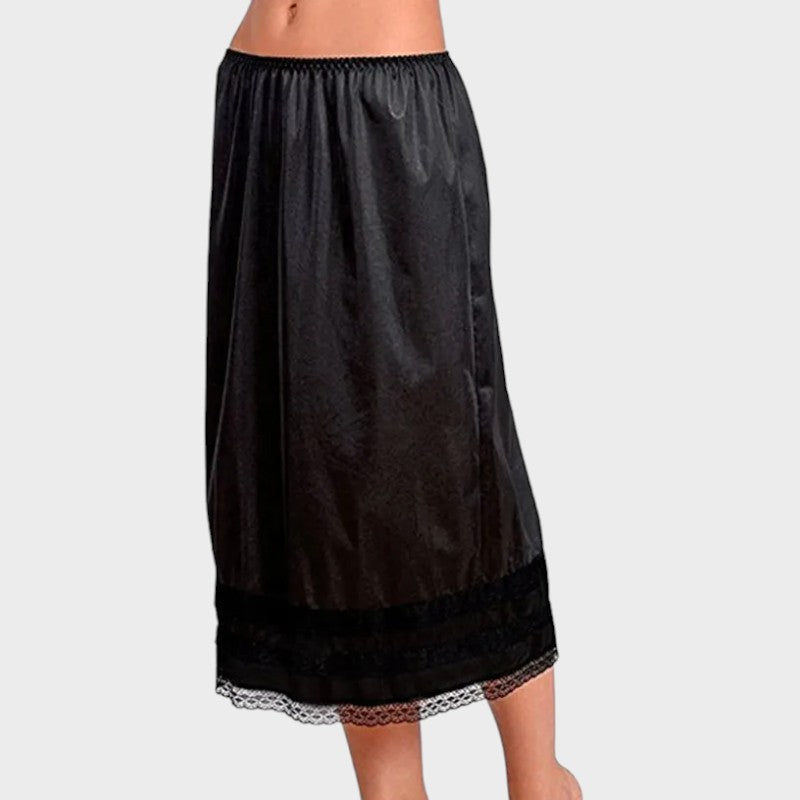 Black plus size half slip