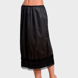 Black plus size half slip