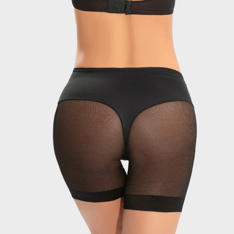 Black shaping half slip shorts