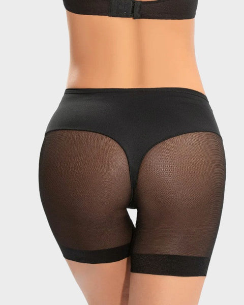 Black shaping half slip shorts