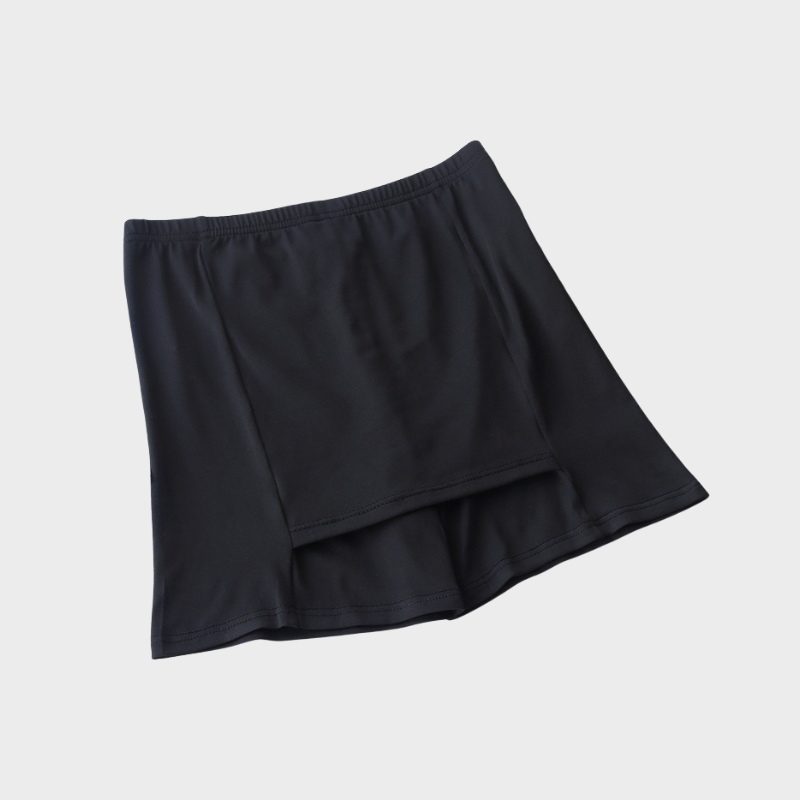 Black shaping slip shorts for women