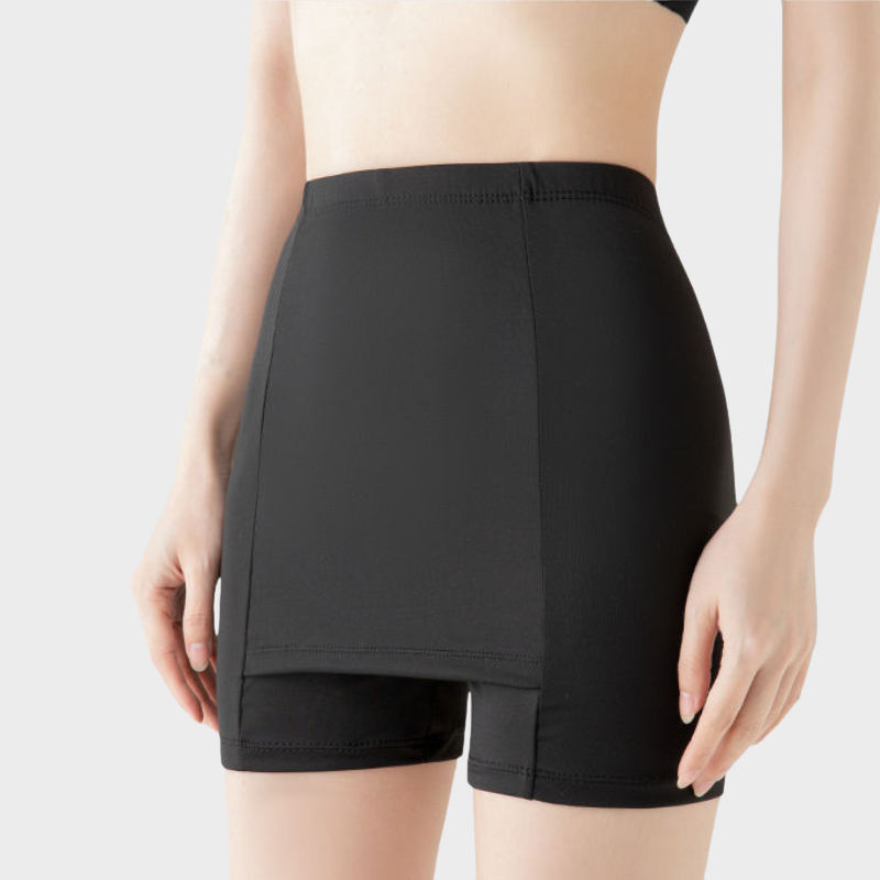 Black shaping slip shorts for women Black / L
