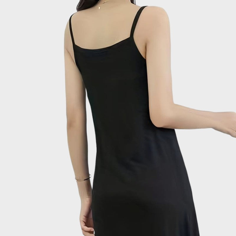 Black slip under dress