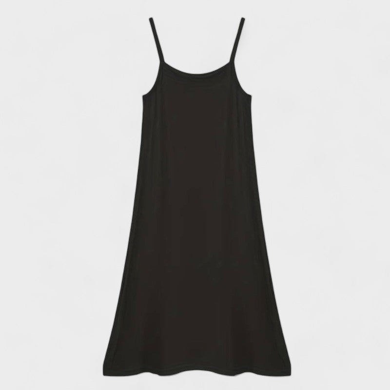 Black slip under dress
