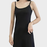 Black slip under dress