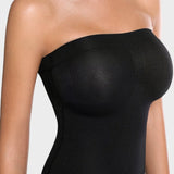 Black strapless shaping full slip