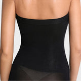 Black strapless shaping full slip