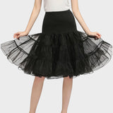 Black tulle half slip