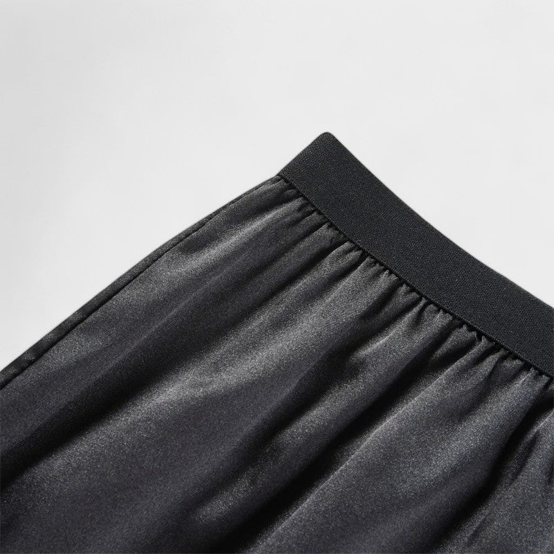 Flowy black half sleep under dresses