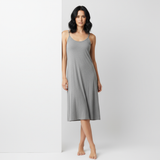 Grey mid length full slip for women Gray / M