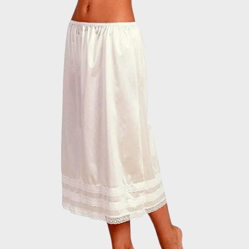 Ivory plus size half slip
