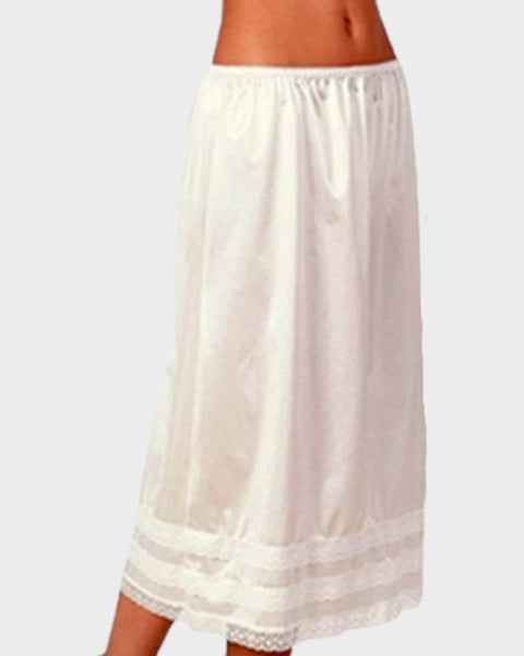 Ivory plus size half slip White / L (69cm)