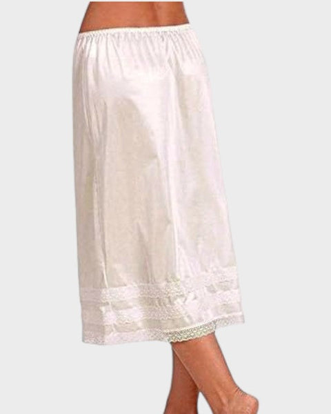 Ivory plus size half slip