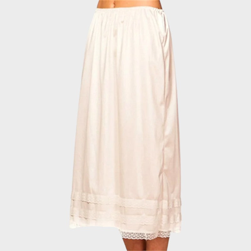 Ivory plus size half slip