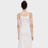 Long full white slip
