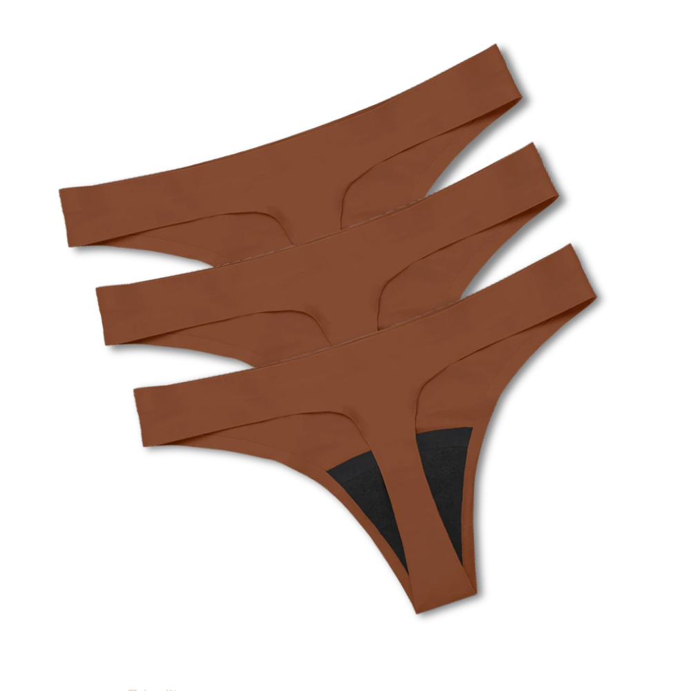Menstrual Thongs (Pack of 3) 🩸🩸 Brown / S