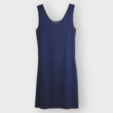 Navy wide strap slip for under dress
