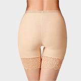 Nude floral half slip shorts