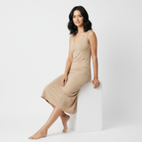 Nude long slip dress
