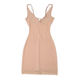 Nude shaping slip under the dress