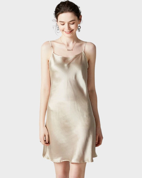 Nude silk slip under the dress Nude / M