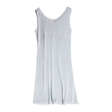 Silver grey lace slip dress