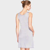 Silver grey lace slip dress