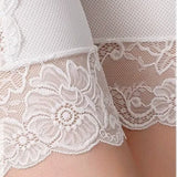 White floral half slip shorts