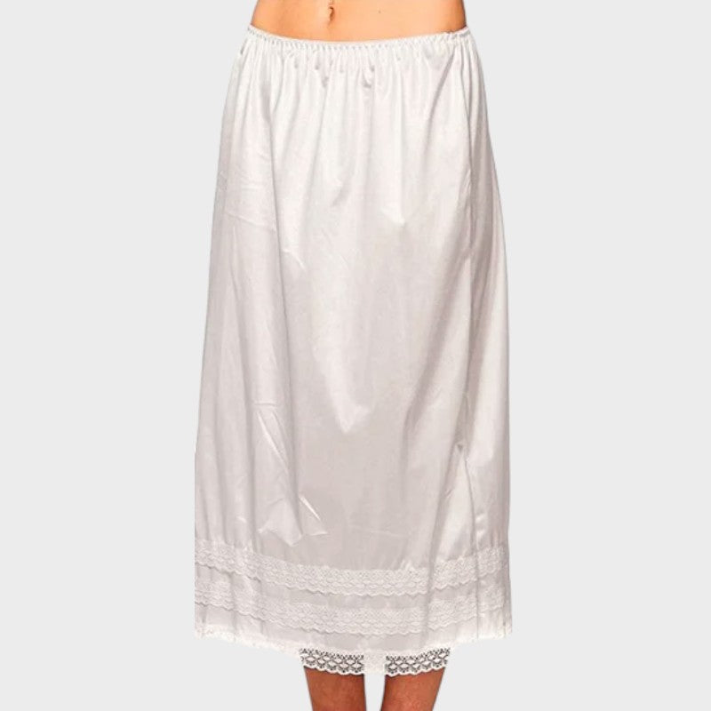White long half slip