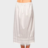 White long half slip