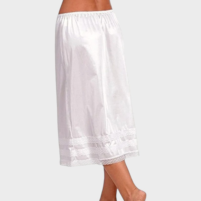 White long half slip