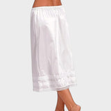 White long half slip