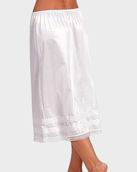 White long half slip