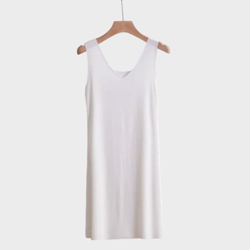 White long slip dress