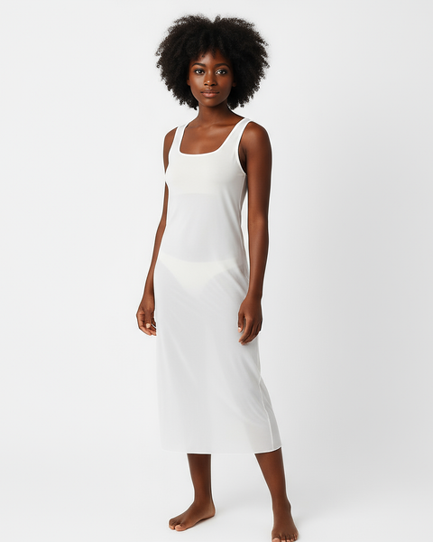 White long slip dress White / M (115cm)