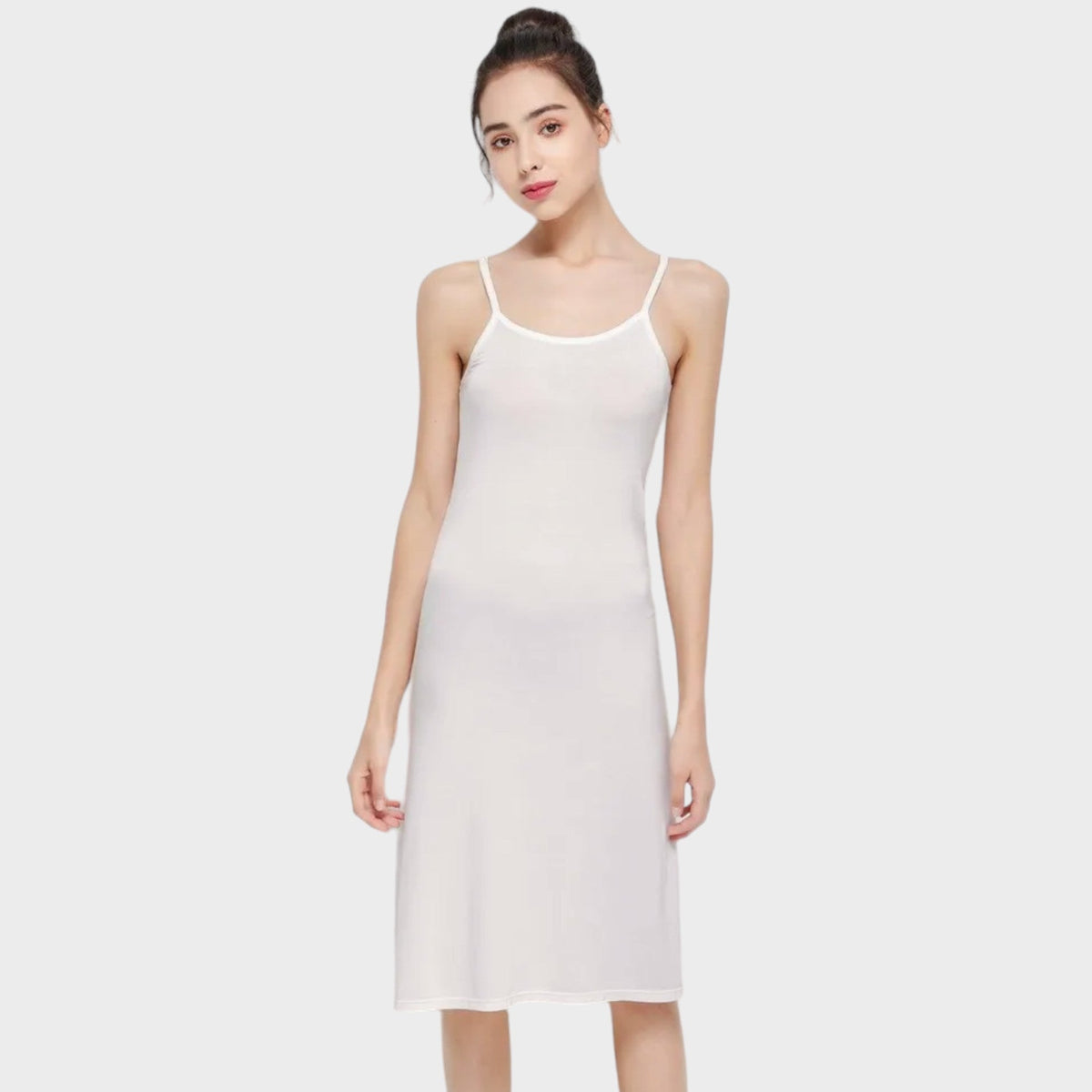 White mid length slip under the dress White / M